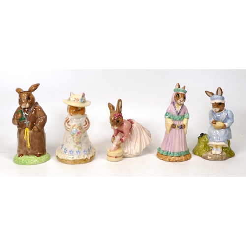 504 - Royal Doulton seconds Bunnykins Figure Friar Tuck , Maid Marion, Little Miss Muffet, Ballerina & Bra... 