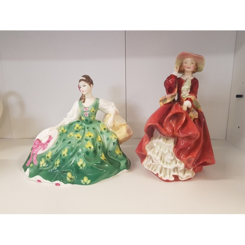 242 - Royal Doulton 1st quality Lady figures Elyse HN2474 and Top o' the Hill HN1834 (2).