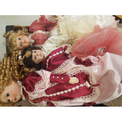 318 - Six Vintage Porcelain Dolls in Period Costume (6)