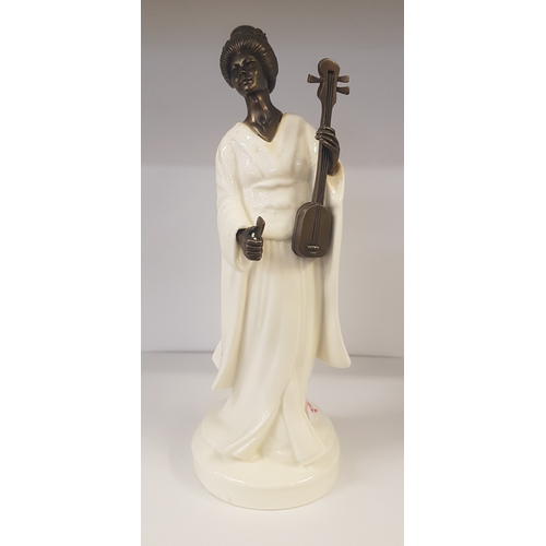 358 - Minton ivory bone china and bronze figure The Geisha (2nds).