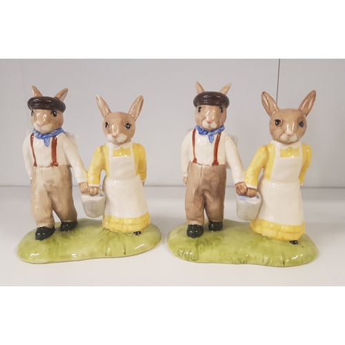 176 - Two Royal Doulton Bunnykins Nursery Rhyme Collection figures, 'Jack and Jill' DB222 millenium (secon... 