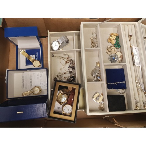 403 - Job lot of costume & other jewellery including 9ct hallmarked gold dress ring, silver jewellery, ass... 