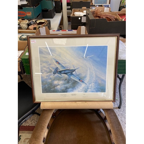 415 - Limited edition framed print 'The High Flyer' signed by JW Mitchell, together with a similar unframe... 