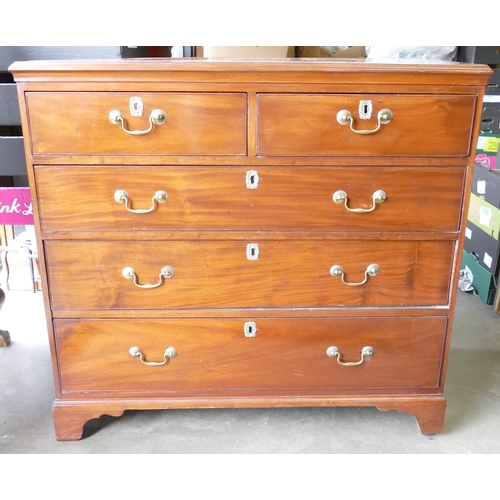 600 - Victorian Chest of 2 over 3 Drawers, length 107cm , depth 53cm & height 100cm