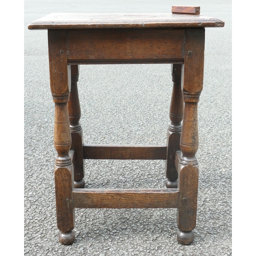 602 - Antique Oak Peg Jointed Stool