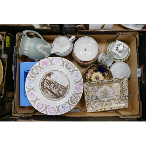 98 - A mixed collection of items to include Royal Worcester Gilded tray, Aynsley Cabinet Saucers, Coalpor... 