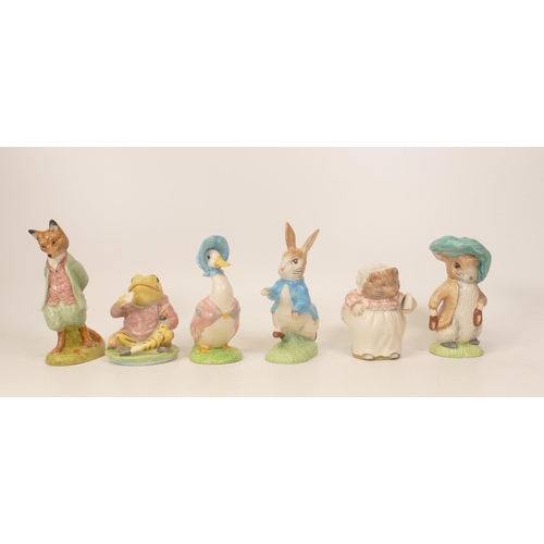 470 - John Beswick satin finish Beatrix Potter figures of Jeremy Fisher PS1137, Foxy whiskered gentleman P... 