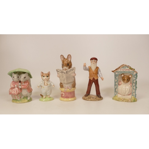 472 - Royal ALbert Beatrix Potter figures of Mr McGregor, Miss Doormouse, Tom Kitten, Goody and Timmy Tipt... 