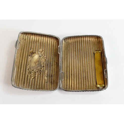 615 - Ornate Silver cigarette case hallmarked for SheffieLd 1909 ,77.3g.