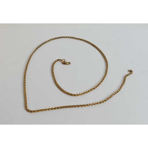 619 - 9ct gold necklace,3.7g.