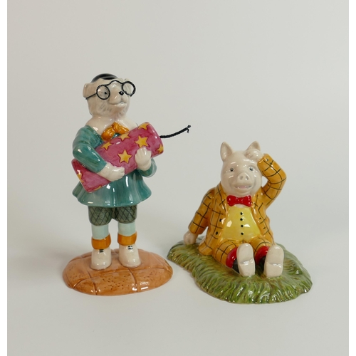 468 - Royal Doulton Rupert the Bear figures of Bingo's huge firework and Podgt lands with a bump. Boxed (2... 