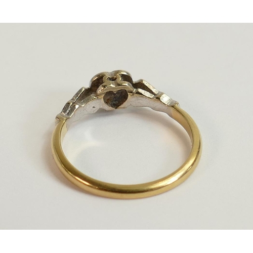 795 - 18ct gold diamond ring,size L,2.7g.