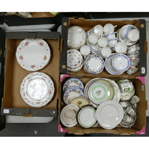 542 - Mixed Collection of ceramic items to include Enoch Wedgwood silver plated coffee can items, plates, ... 