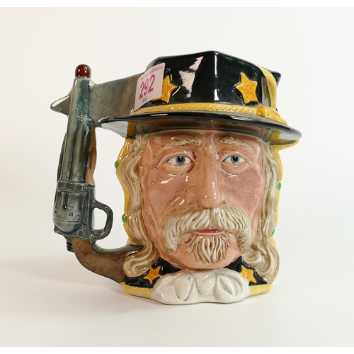 292 - Royal Doulton large two sided character jug George Armstrong Custer & Sitting Bull D6712