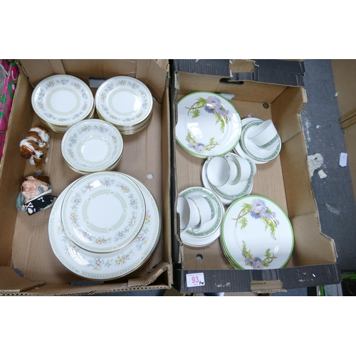 93 - A mixed collection of items to include Royal Doulton Glamis Thistle Patterned Plates, Minton Broadla... 