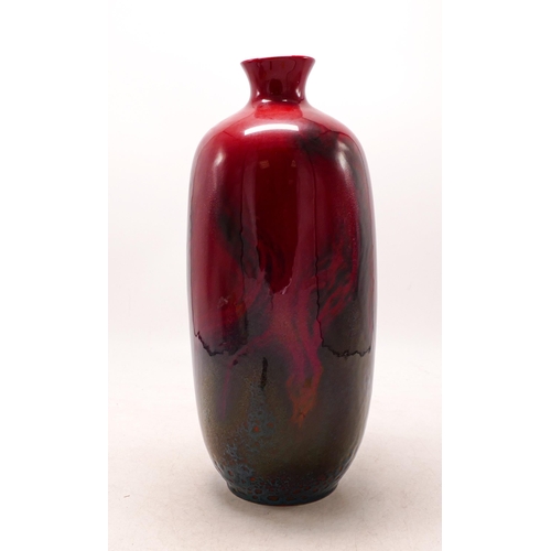 113 - Royal Doulton Flambe Veined 1619 Vase, height 28cm