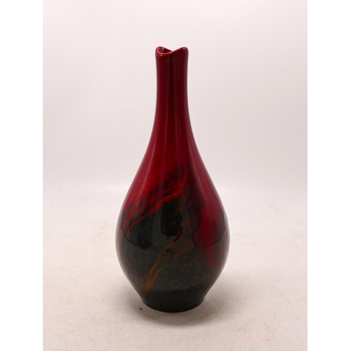 114 - Royal Doulton Flambe 1612 Veined Vase, height 21cm