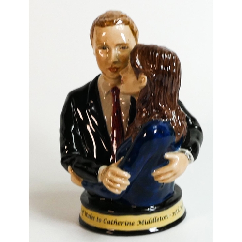 145 - Kevin Francis / Peggy Davies Limited Edition Bust Prince William & Katherine Middleton, height 19.5c... 