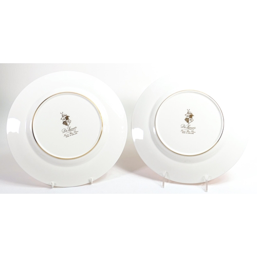 16 - De Lamerie Fine Bone China, heavily gilded dinner plates , specially made high end quality item, Mad... 