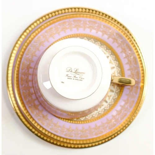 17 - De Lamerie Fine Bone China, heavily gilded Trio , specially made high end quality item, Made in Engl... 