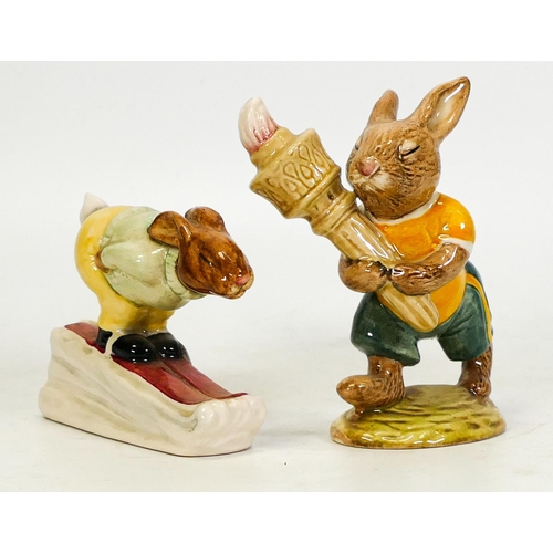 239 - Royal Doulton Bunnykins to include Downhill DB31 and Olypmic DB28 (2)