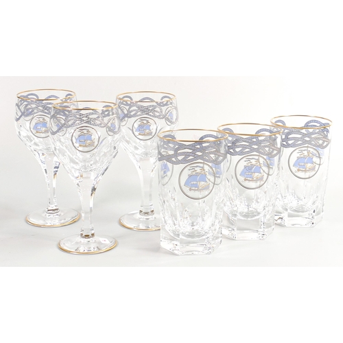 24 - De Lamerie Fine Bone China Rope & Tassel Patterned Tumblers & Wine Glasses , specially made high end... 