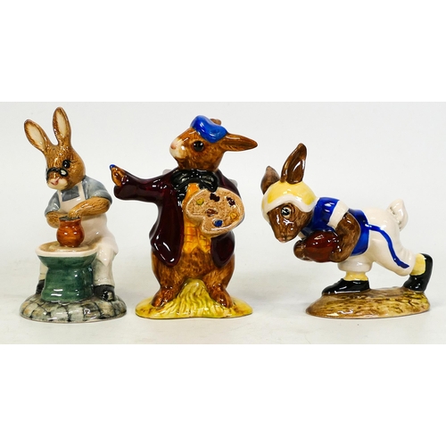 240 - Royal Doulton Bunnykins to include Touchdown DB29, Artist DB49 and Master Potter DB131 (3)