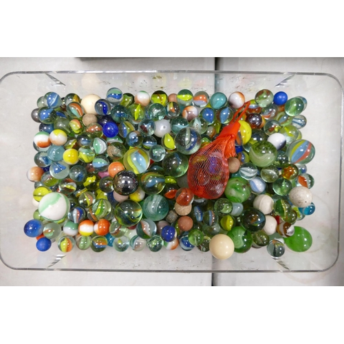 614 - A large Collection of vintage Toy Glass Marbles