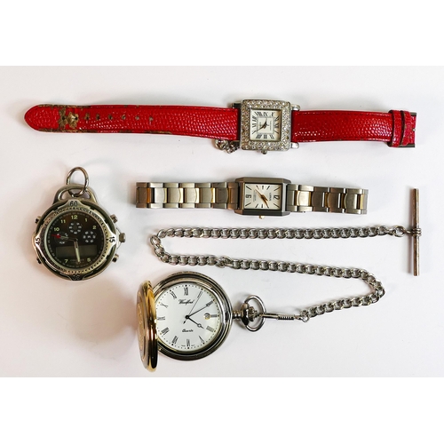 705 - A collection of vintage ladies & Gents wristwatches including pocket watch etc (12)