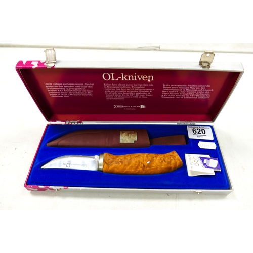 620 - OL Kniven: Hunting knife from Brusletto-Geilo Norway from 1994, limited edition for the Winter Olymp... 