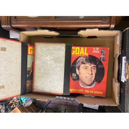 100F - Two ring-binders containing 1970's copies of 'Goal' magazines.