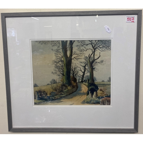 557 - Harold Bennett framed watercolour of a country side scene