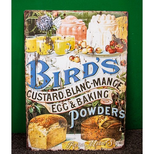 550 - Vintage Style Tin Bird's Custard Advertising Sign
70x50cm