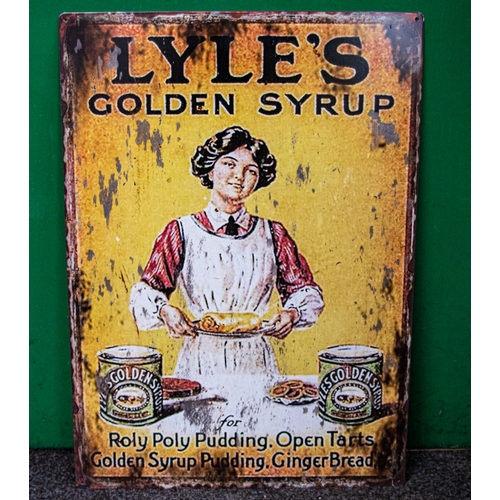 555 - Vintage Style Tin 'Lyle's Golden Syrup' Advertising Sign
70x50cm