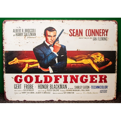 558 - Vintage Style Tin James Bond 'Goldfinger' Advertising Sign
70x50cm