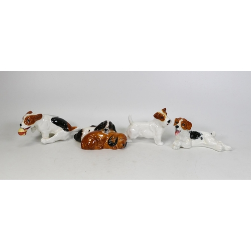 379 - Royal Doulton Dog Figures to include cocker Spaniels sleeping HN2590, Terrier Hn2509, Dog with Ball ... 