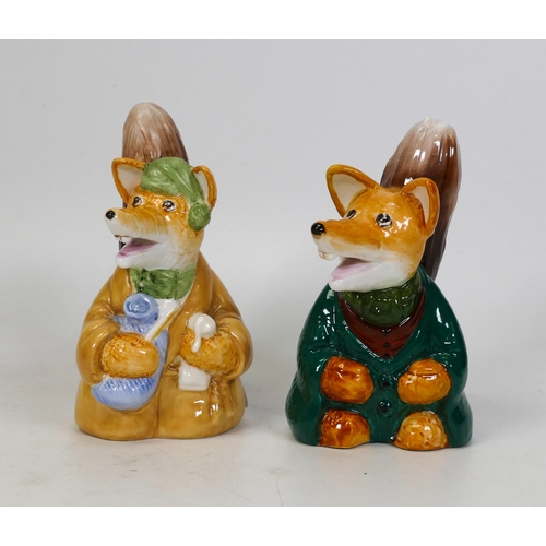 387 - Coalport Basil Brush Figures Basil & Basil at Bedtime, height 11.5cm(2)