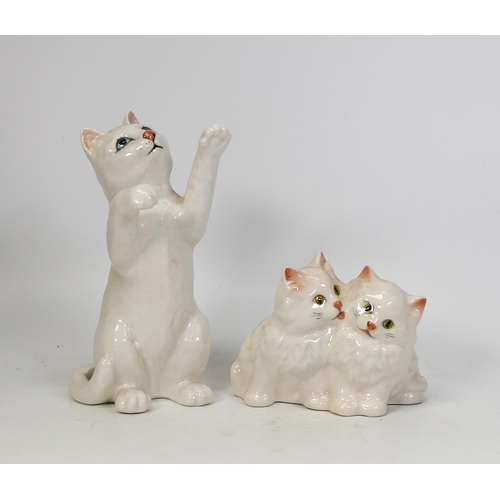 389 - Beswick white kittens comprising pair kittens 1316 and kitten 1883 (2)