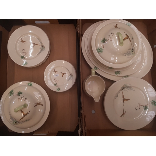 118 - Royal Doulton 'The Coppice' pattern dinner ware items to include 2 lidded tureens, 6 side plates, 6 ... 