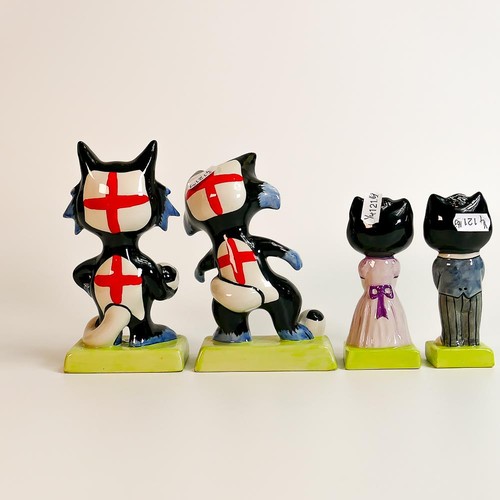 1 - Four Lorna Bailey Cat figures, tallest 16cm (4)