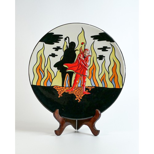 7 - Lorna Bailey for Carltonware Mephistopheles pattern large charger, limited edition, diameter 34cm