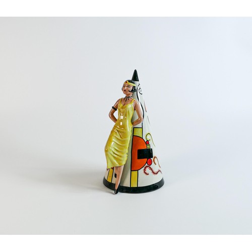 19 - Lorna Bailey large Art Deco lady sugar sifter, limited edition, Old Ellgreave backstamp, height 22cm