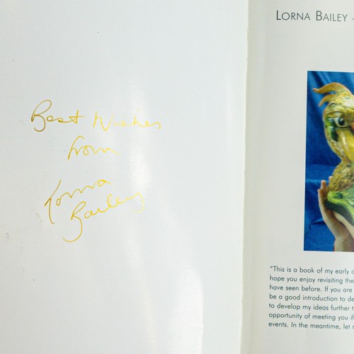 59 - Signed copy of Lorna bailey The First Millennium & similar reference cards (2)