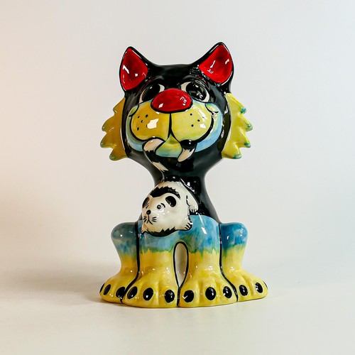 61 - Lorna Bailey hand decorated fireside cat Tuffy, limited edition 60/75