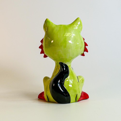 63 - Lorna Bailey hand decorated fireside cat - colour prototype