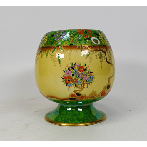 198 - Carltonware Mandarin Tree pattern footed vase, height 11.5cm