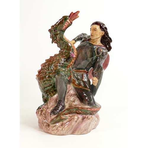 256 - Pegyy Davies figure St George and the Dragon. Limited edition 107/350