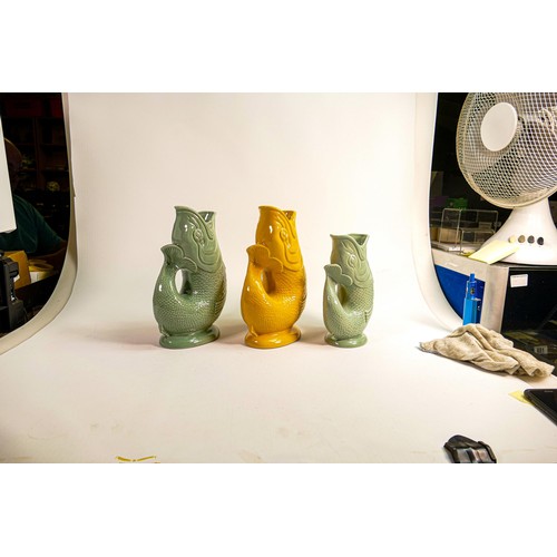 323 - Wade Gluggle Jugs, tallest 27cm. These were removed from the archives of the Wade factory and are po... 