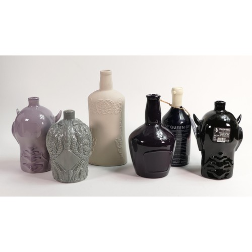 329 - Wade Whisky & Rum themed ceramic decanters including McQueen Gin, Devil & Medusa items, Royal Salute... 