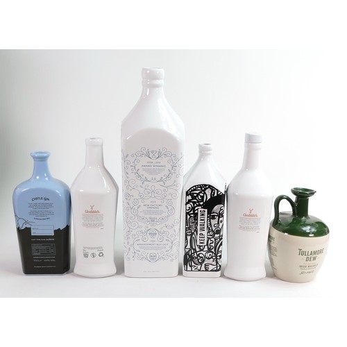 341 - Wade Whisky & Rum themed ceramic decanters including - large Wade promotional item, Castle Gin, John... 